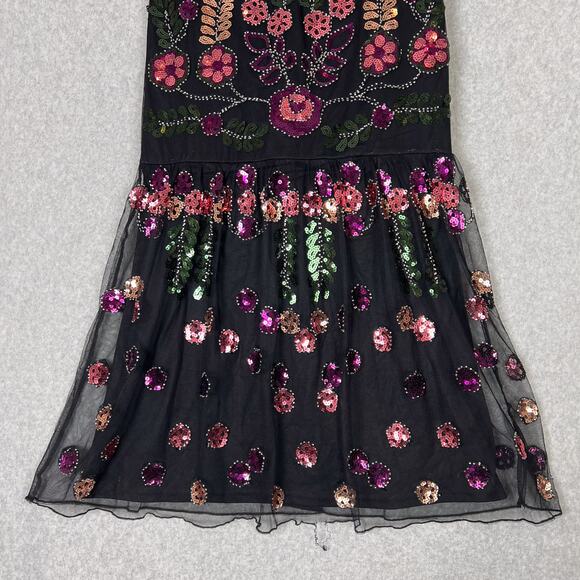 Lulus Black Era of Opulence Burgundy Sequin Cap Sleeve Maxi Dress Size Small - Picture 6 of 13